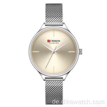 CURREN 9062 Roségold Edelstahl Luxus Armbanduhr hochwertige Bewegung Quarzuhr großes Zifferblatt Stundenuhr Damenuhr